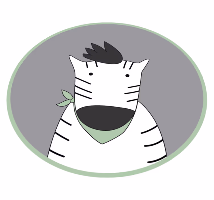 Vinyltæppe zebra til børne dyretæppe - TenStickers