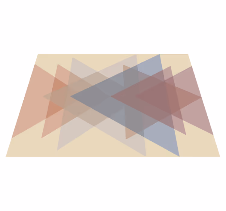 Geometrisk overlapning geometriske vinyl tæppe - TenStickers
