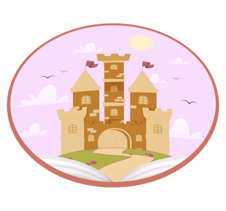 Fortælling slot vinyl tæppe - TenStickers