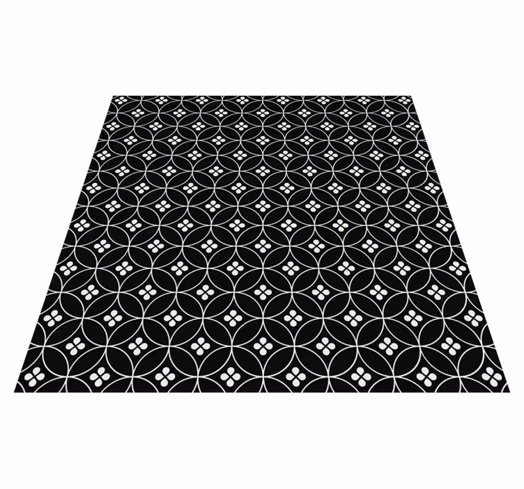 Geometrisk cirkelmønster geometriske vinyl tæppe - TenStickers