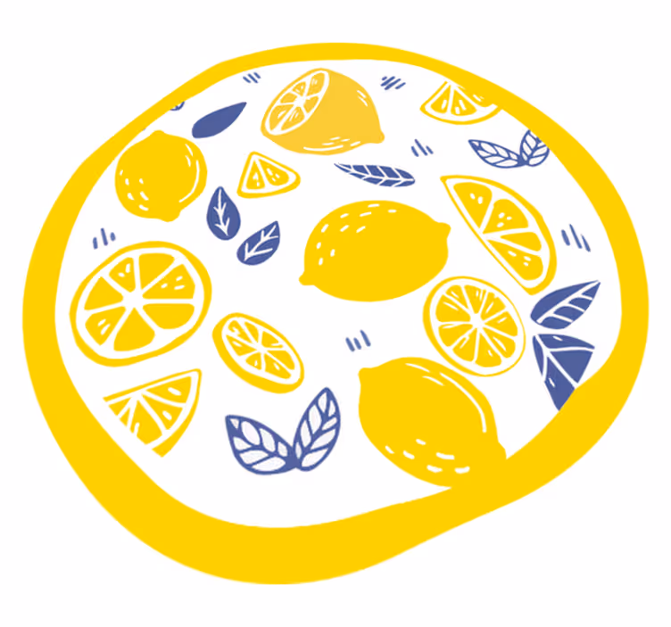 Citroner køkken gulvfliser - TenStickers