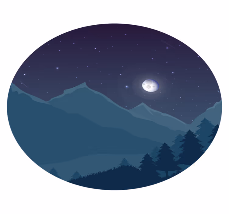 Nattehimmel natur vinyl tæppe - TenStickers