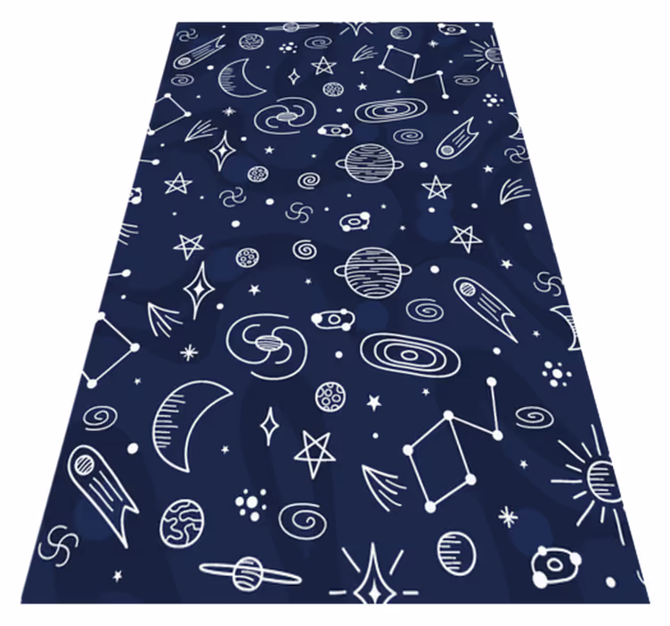 Vinyl tæppe med kosmisk tema - TenStickers