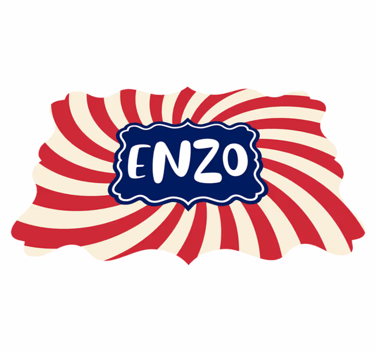 Cirkus med navn personlig måtte - TenStickers