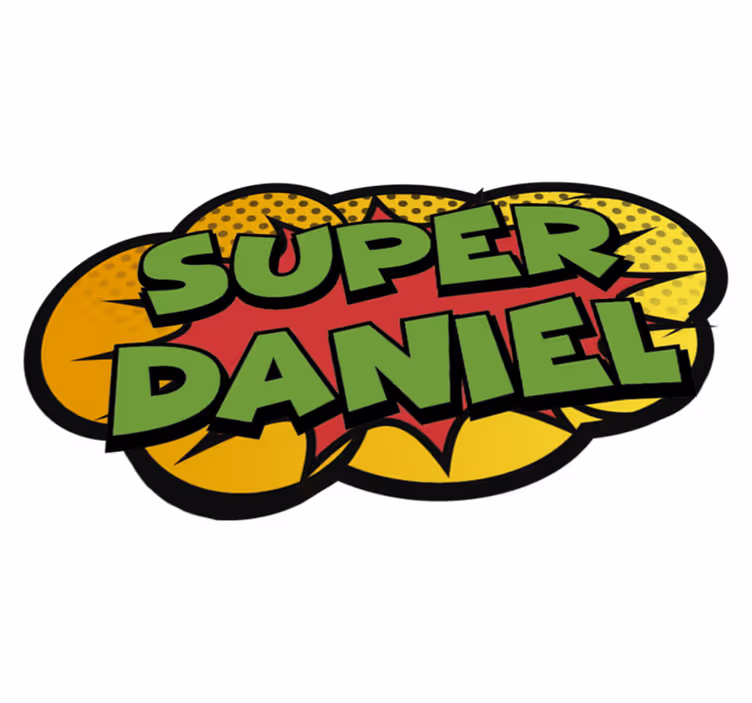 Superhelte kan tilpasses vinyl tæppe med navn - TenStickers