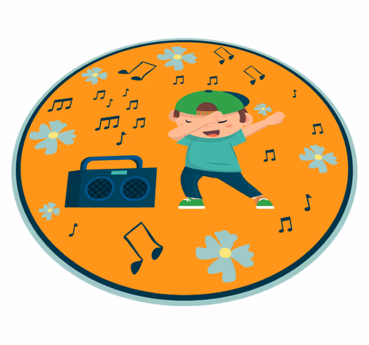 Børns dansebilleder tæppe til børneværelse - TenStickers