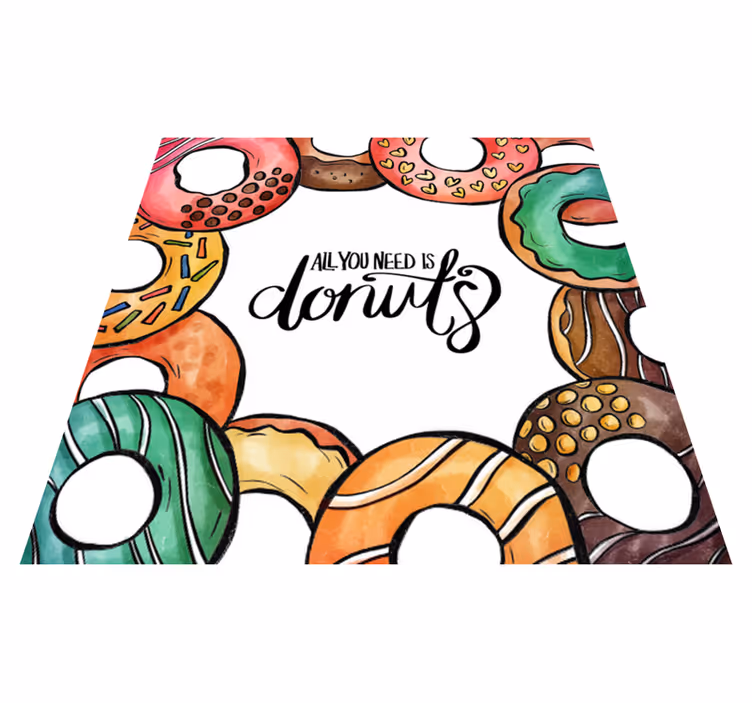 Alt hvad du behøver, er donuts vinyltæppe - TenStickers
