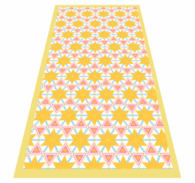Geometrisk starburst mønster vinyltæppe til køkkenet - TenStickers
