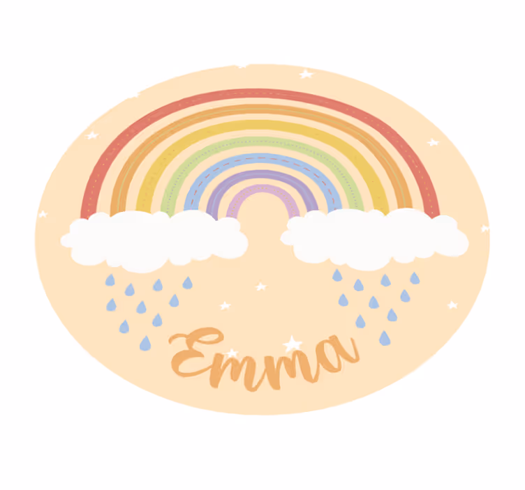 Personlig regnbue vinyl tæppe - TenStickers