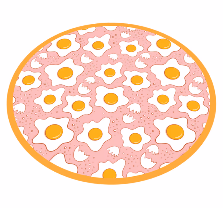 Cirkulært ægmønster tæppe til børneværelse - TenStickers