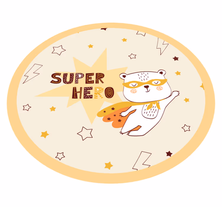 Superheltebjørn tæppe til børneværelse - TenStickers