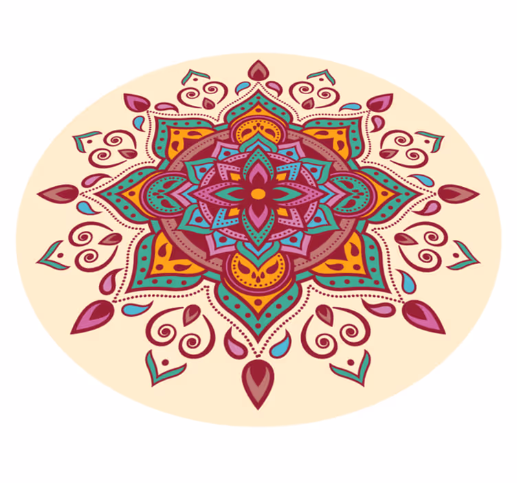 Mandalakunstneri mandala vinyl tæppe - TenStickers