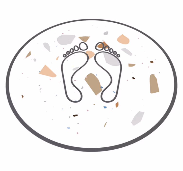Terrazzo fodspor badeværelsesgulve - TenStickers