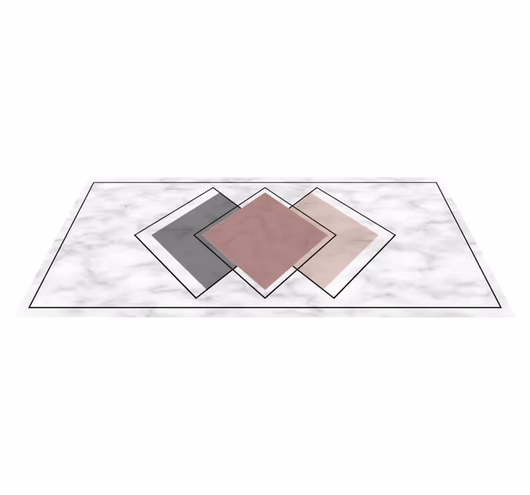 Marmorgeometrier marmor vinyl tæppe - TenStickers