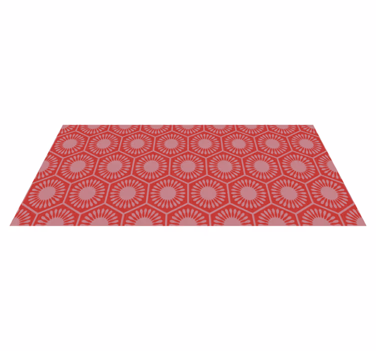 Cirkulært motiv-ensemble geometriske vinyl tæppe - TenStickers