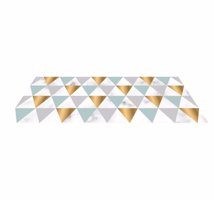 Geometrisk trekantmosaik geometriske vinyl tæppe - TenStickers