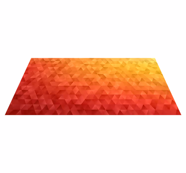 Gule røde og orange trekanter geometriske tæpper - TenStickers