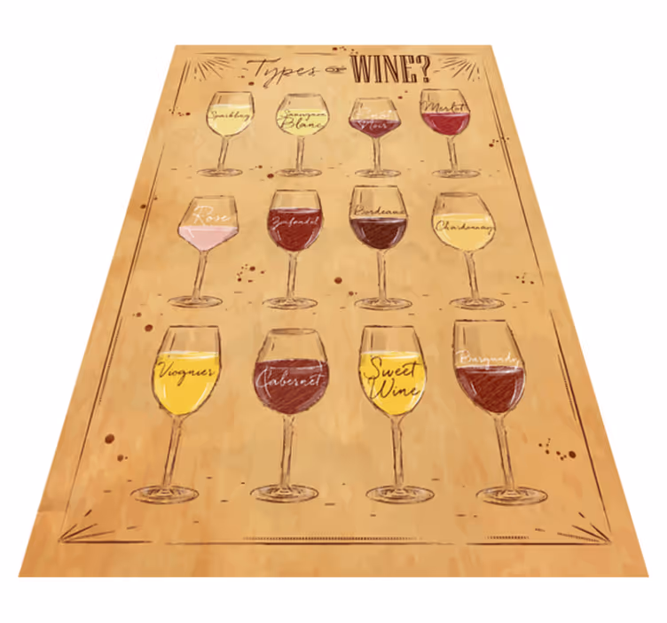 Type vin beige brugerdefineret tæppe - TenStickers