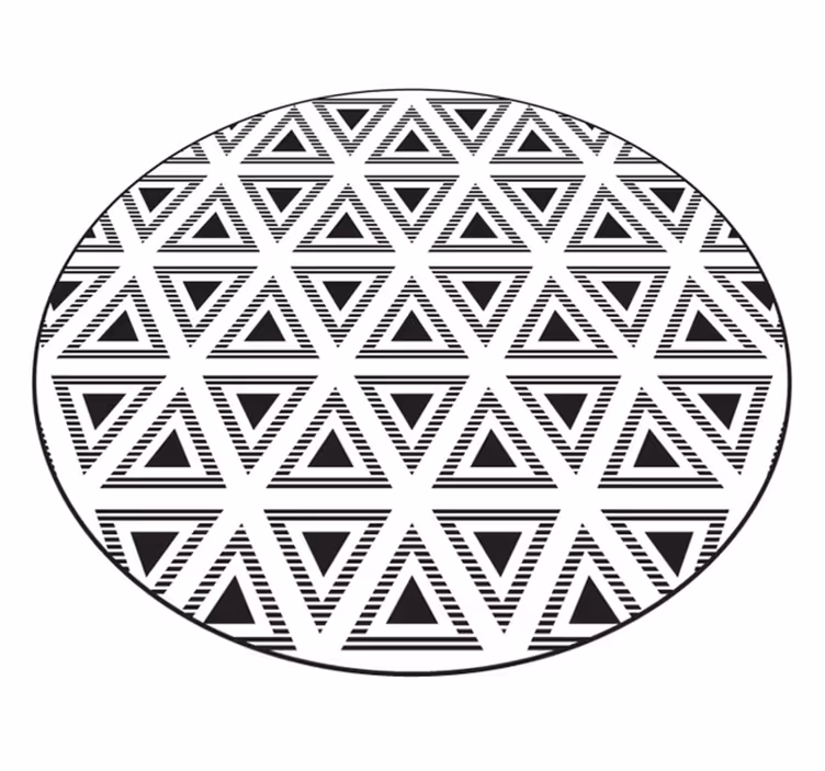 Geometrisk trekantet sammensætning geometriske vinyl tæppe - TenStickers