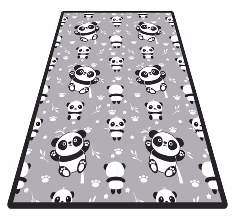 Panda legetid tæppe til børneværelse - TenStickers