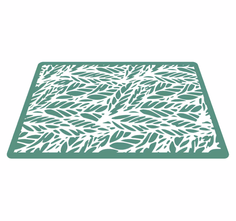 Grønne blade jungle blomster tæppe - TenStickers