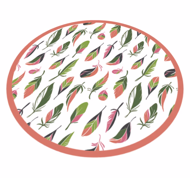 Elegant fjer vinyltæppe - TenStickers