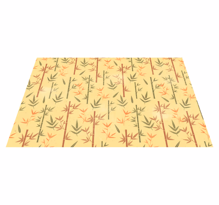 Botanisk bambus Blomster og planter vinyltæppe - TenStickers