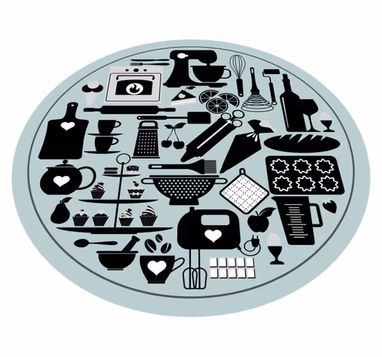 Køkkenelementer moderne tæppe - TenStickers