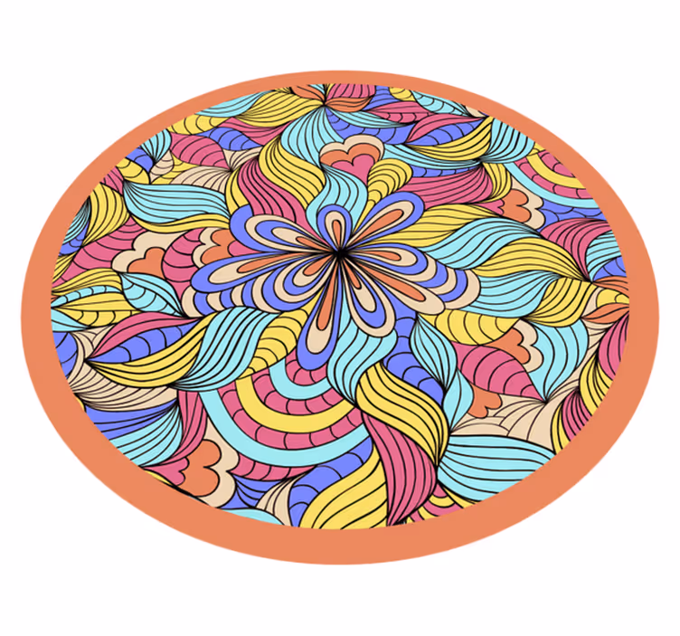 Psykedelisk jungle mandala tæppe - TenStickers