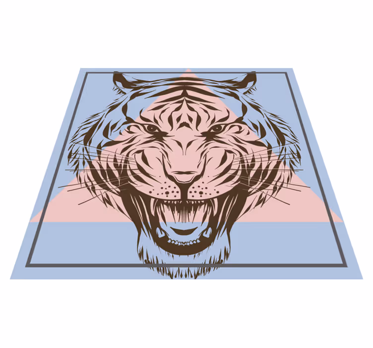 Jagt på tigerhoved dyretæppe - TenStickers