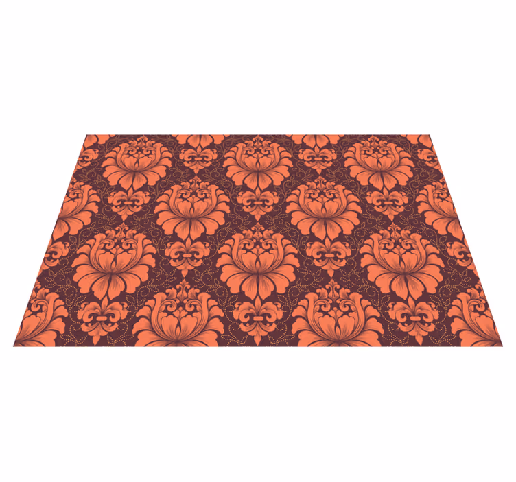 Udsmykket symmetri mandala vinyl tæppe - TenStickers