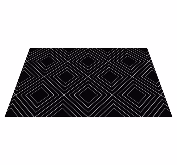 Monokromatisk geometrisk geometriske vinyl tæppe - TenStickers