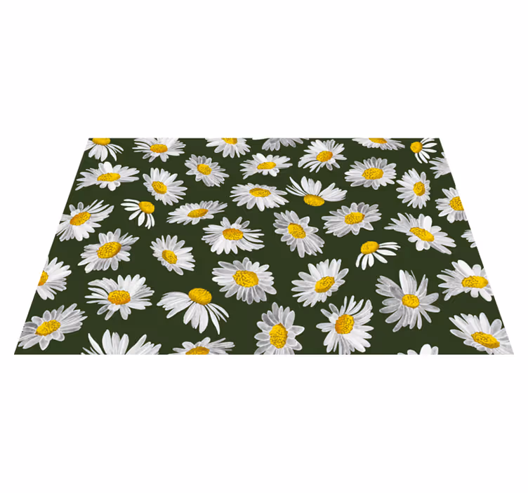 Felt af tusindfryd blomster tæppe - TenStickers