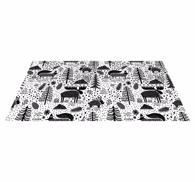 Skandinavisk fauna vinyl tæppe - TenStickers