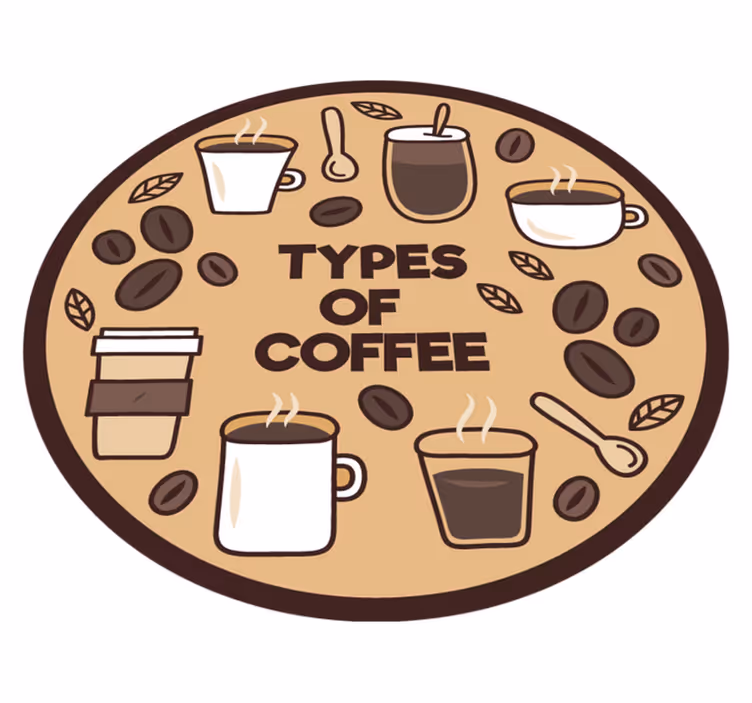 Typer kaffe tilpasset tæppe - TenStickers