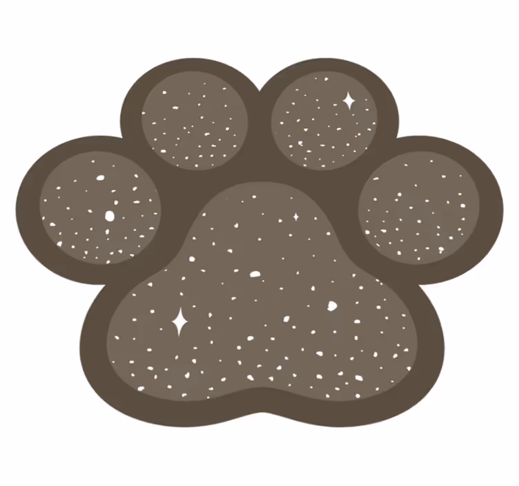 Vinyl tæppe hund pote dyr tæppe - TenStickers
