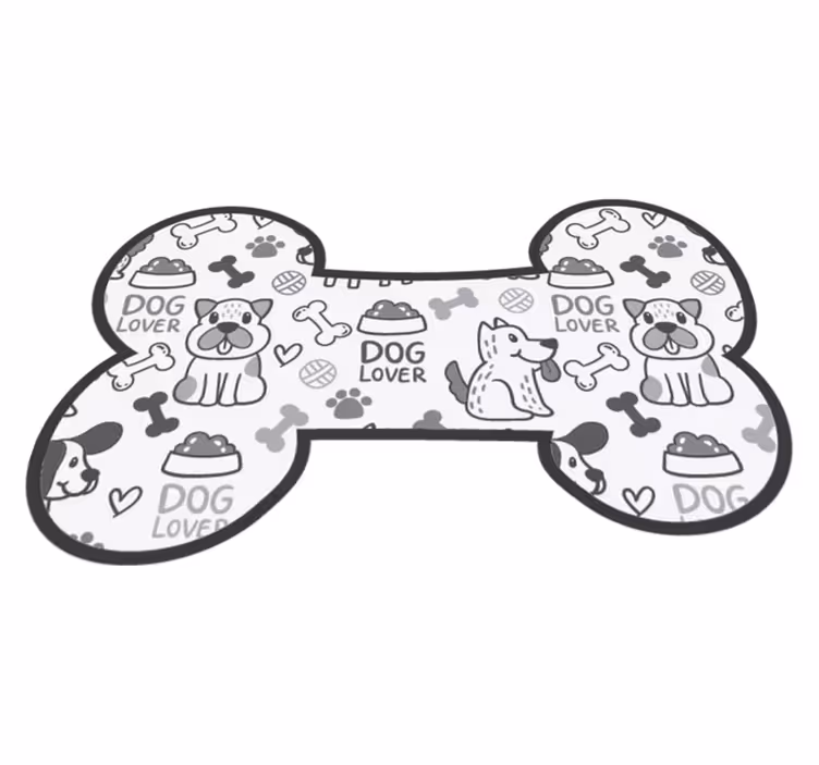 Vinyltæppetegninger af hunde og maddyrtæppe - TenStickers