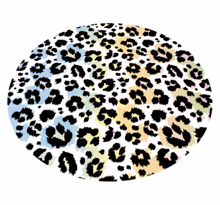 Flerfarvet leopard vinyl tæppe dyreprint - TenStickers