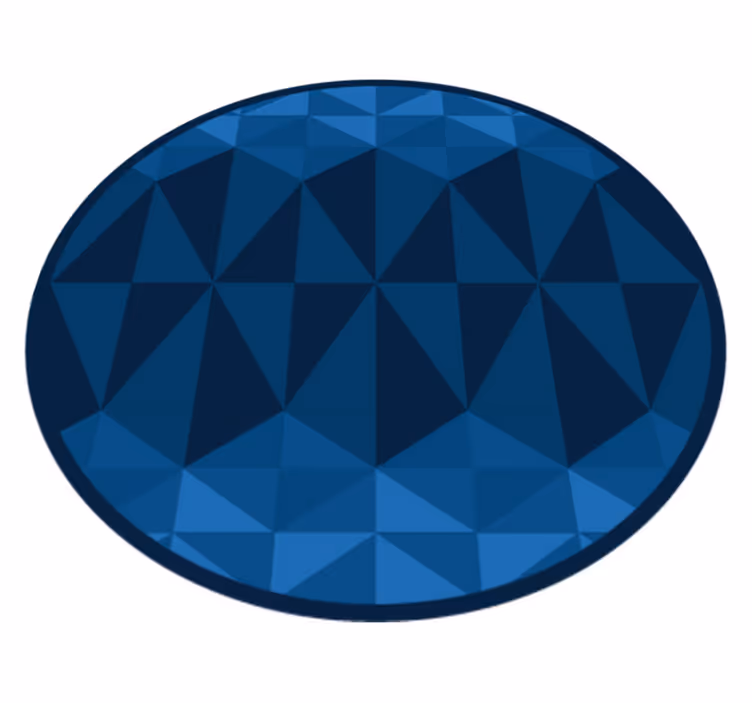 Blå trekant geometriske vinyltæpper - TenStickers