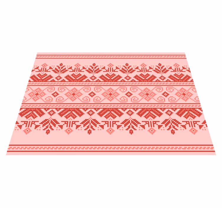Etnisk ornamentalt mønster mandala vinyl tæppe - TenStickers
