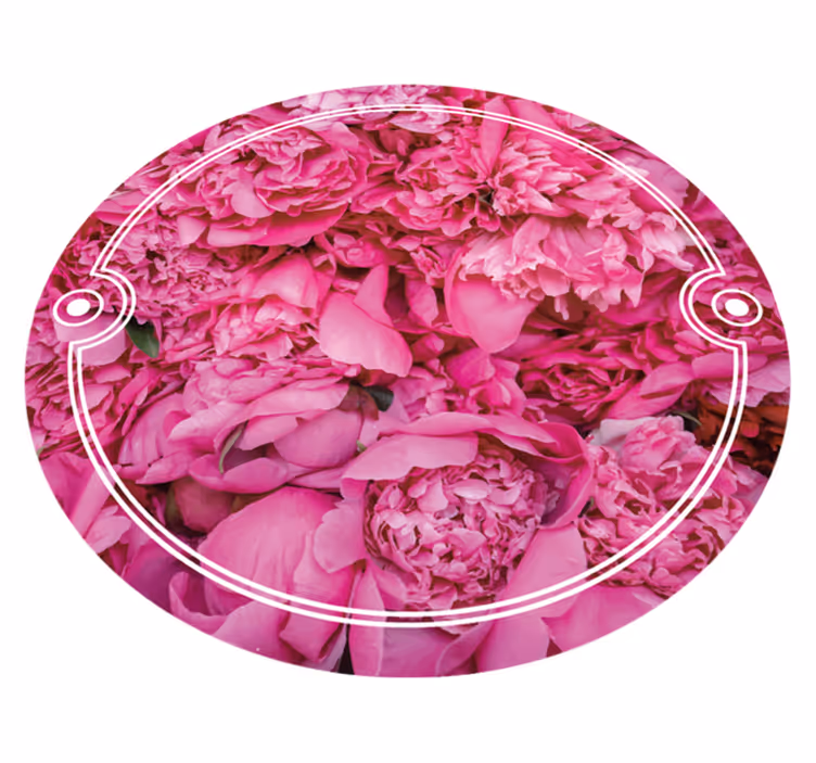 Pæoner blomster vinyltæppe - TenStickers