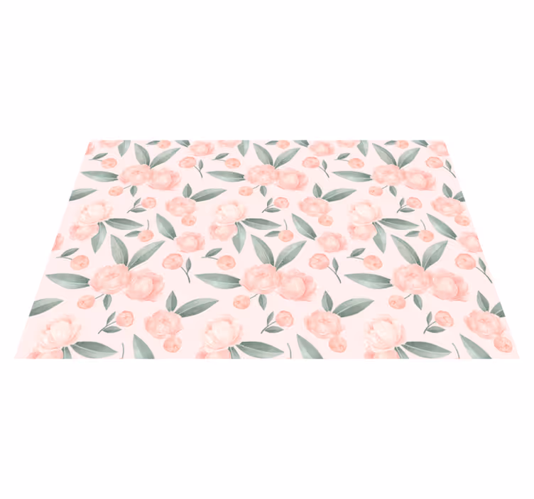 Botaniske pæoner Blomster og planter vinyltæppe - TenStickers