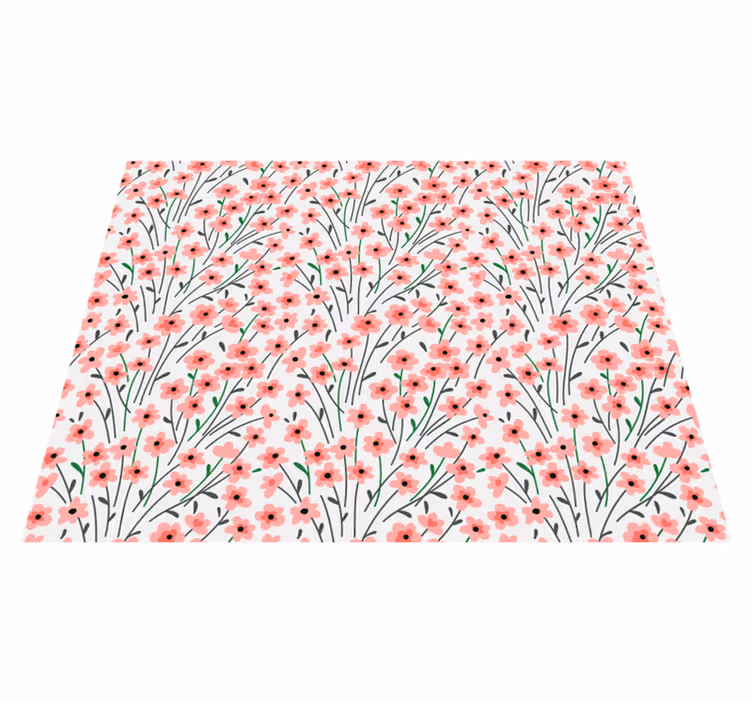 Blomstret blomst design Blomster og planter vinyltæppe - TenStickers