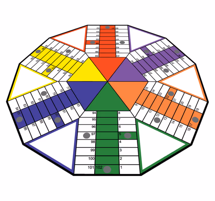 Klassisk parchis spil mat - TenStickers
