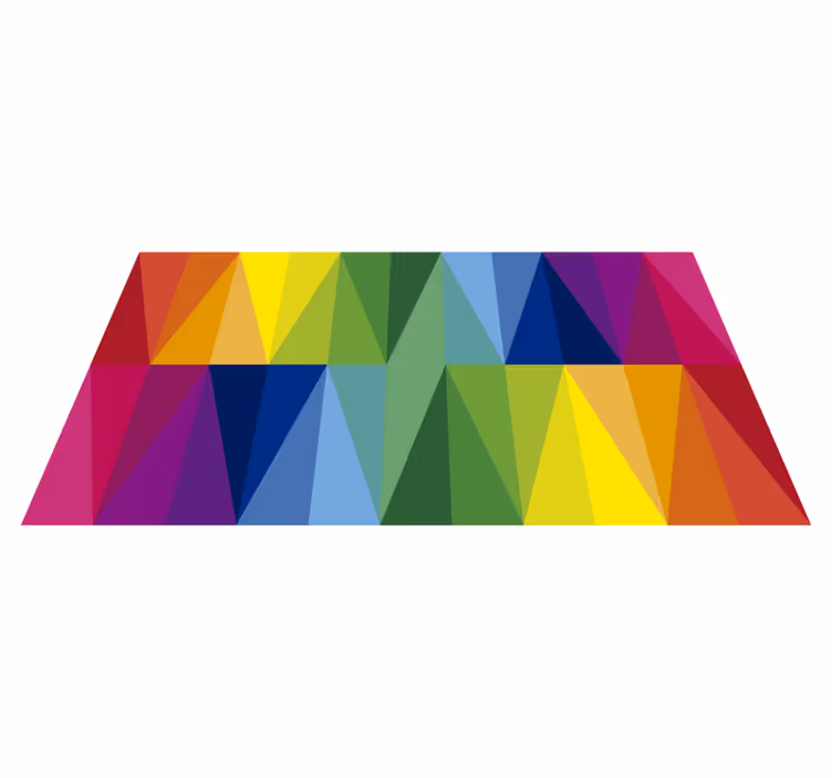 Regnbue trekanter geometriske vinyltæpper - TenStickers