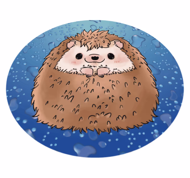 Yndig pindsvin animalsk vinyltæppe - TenStickers