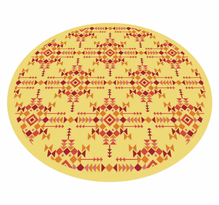 Etnisk symmetri etniske vinyltæppe - TenStickers