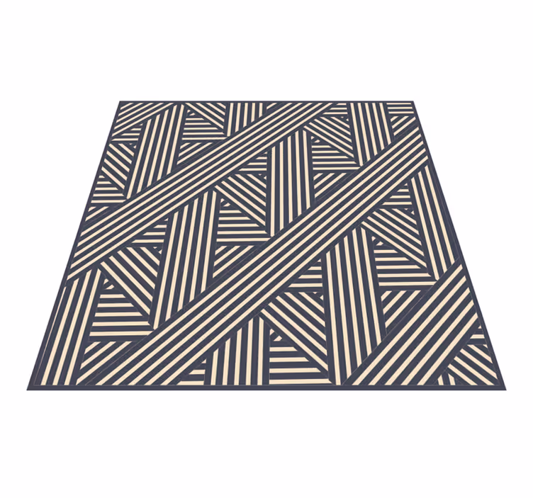 Geometriske diagonaler geometriske vinyl tæppe - TenStickers