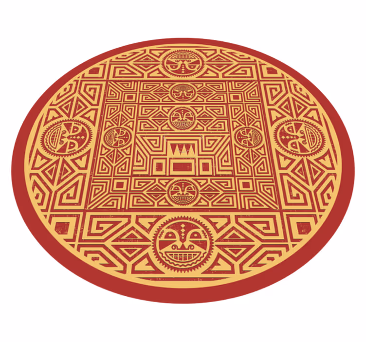 Stammemandala mandala vinyl tæppe - TenStickers