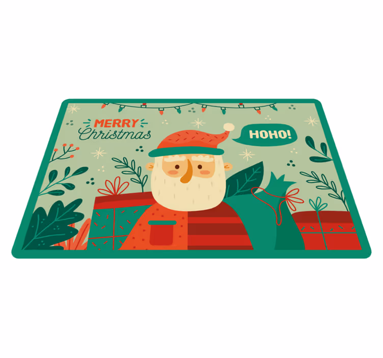Festlig julemand illustration jule vinyltæppe - TenStickers